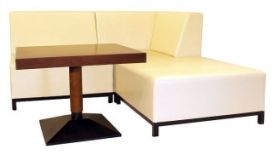 Kanapa sofa barowa system Soho A + B + C i stolik barowy z podstawa metalowa foto